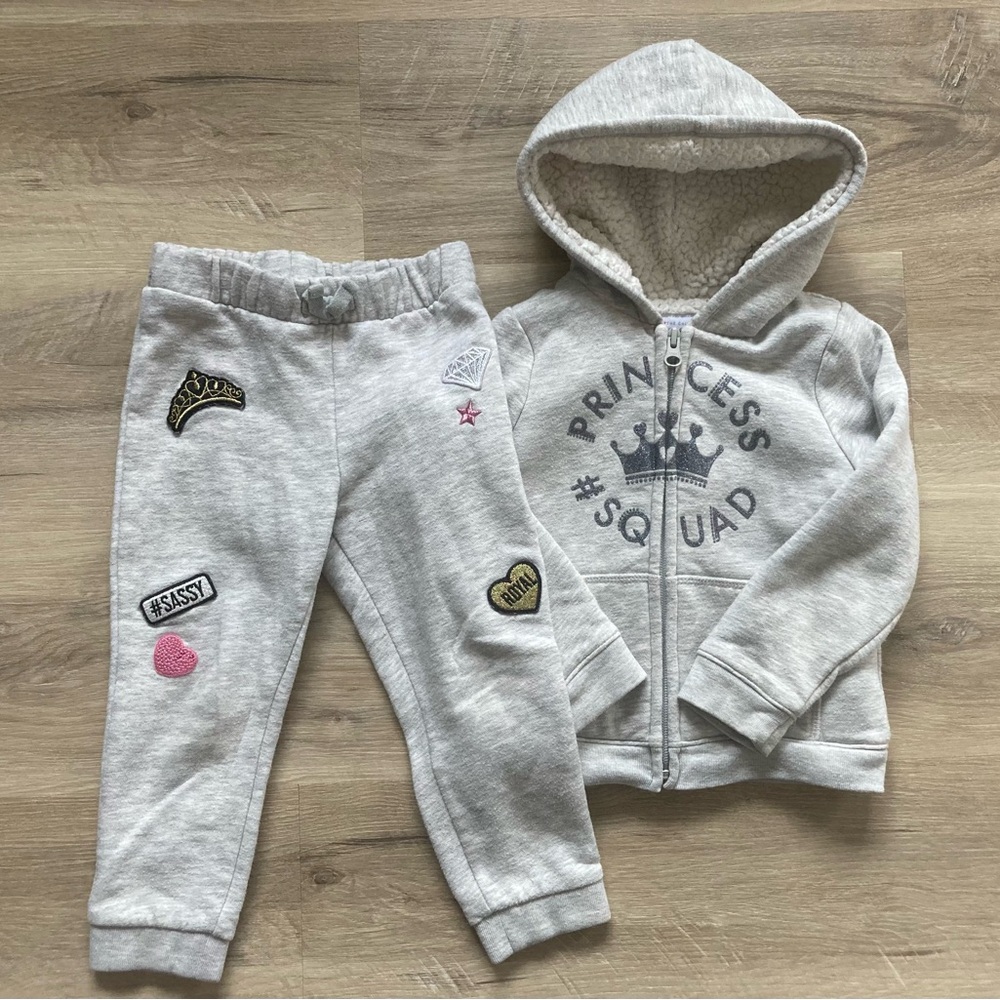The Children’s Place - Princess Squad Gray Kids Sweatsuit